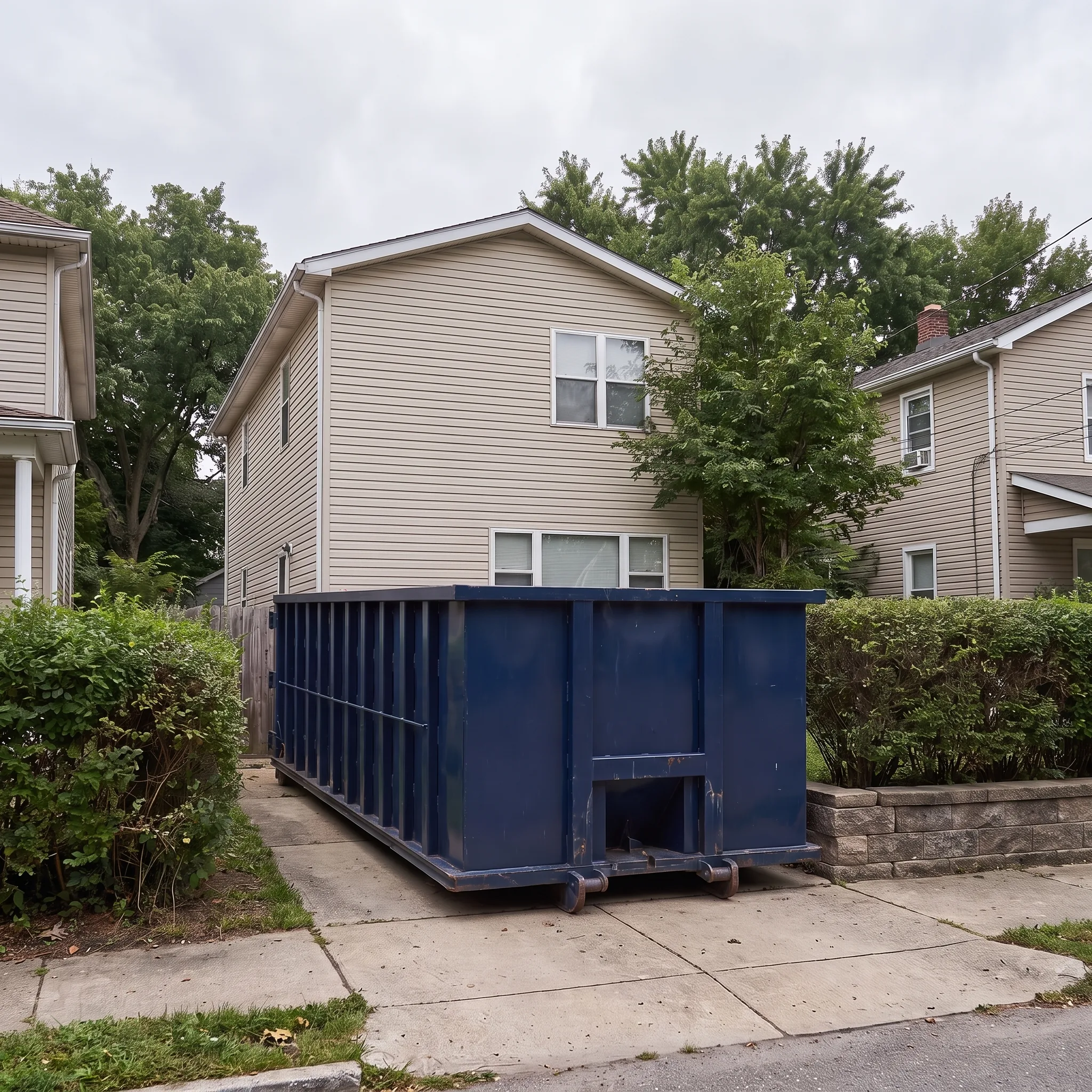 Dumpster on a Barnstable, MA job site